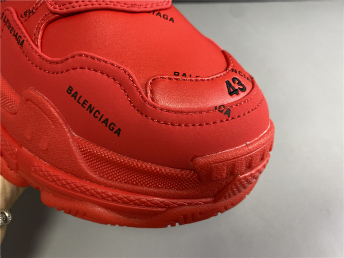 BLEN Triple S red balenciaga letter 541624 W09OL 380