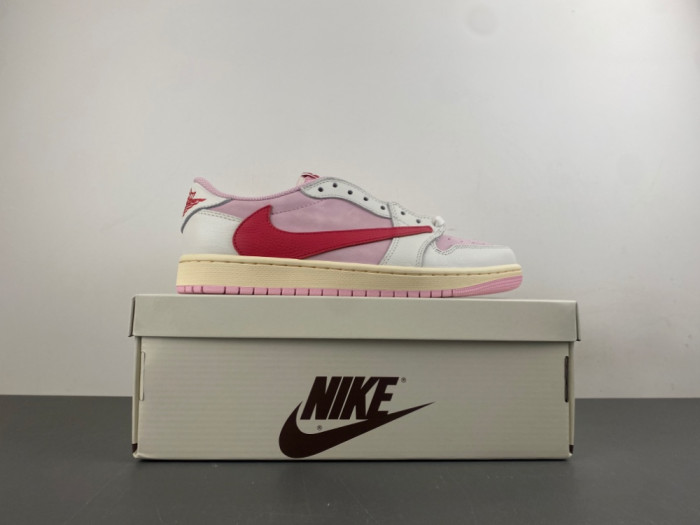 Travis Scott × AJ1 Low "Shy Pink" IQ7604-101
